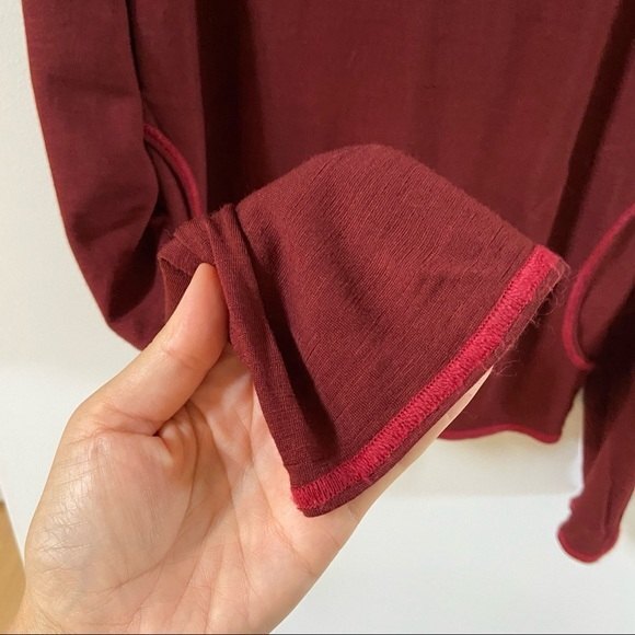 Patagonia Wool Layering Pullover Hoodie in Maroon S - Picture 7 of 11